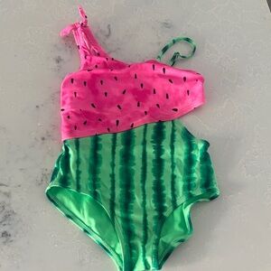 Pink and Green Watermelon One-Piece Swimsuit